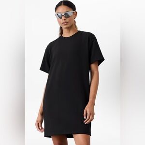 Athleta Seasoft Ribbed Black Tee Dress